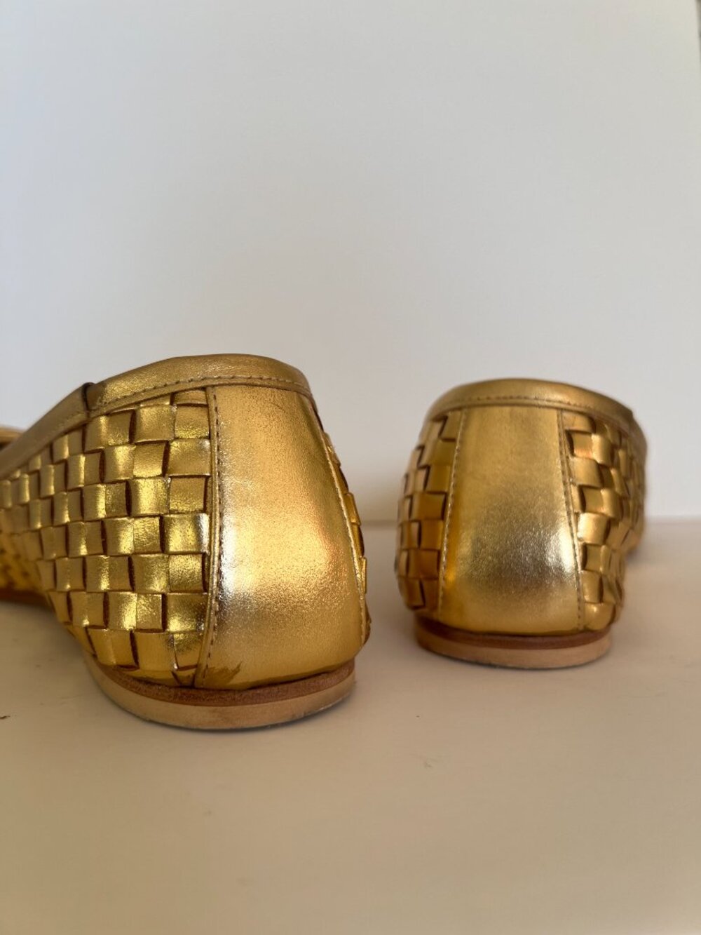 Freda Salvador Jada Square Toe Ballet Flat in Gold - Picture 6 of 10